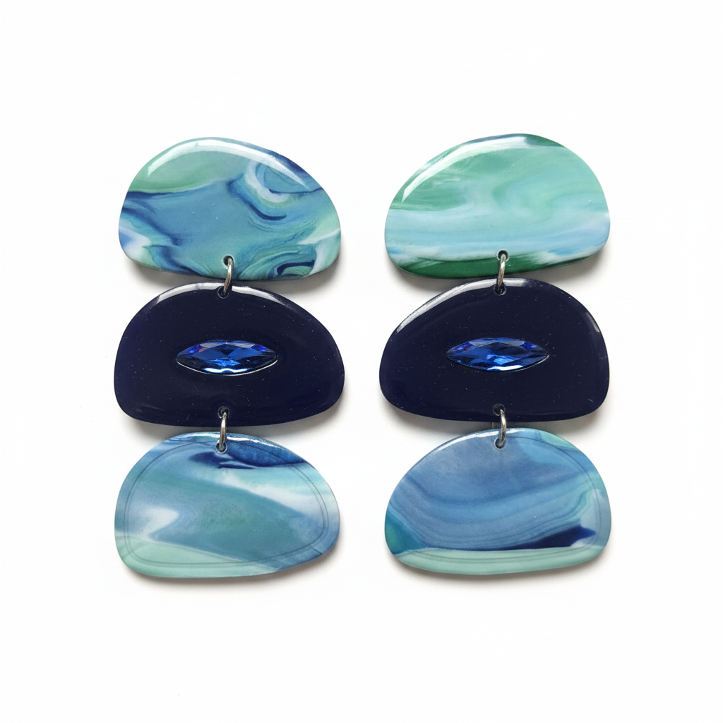 Azura Coral  Brincos Exclusivos Statement